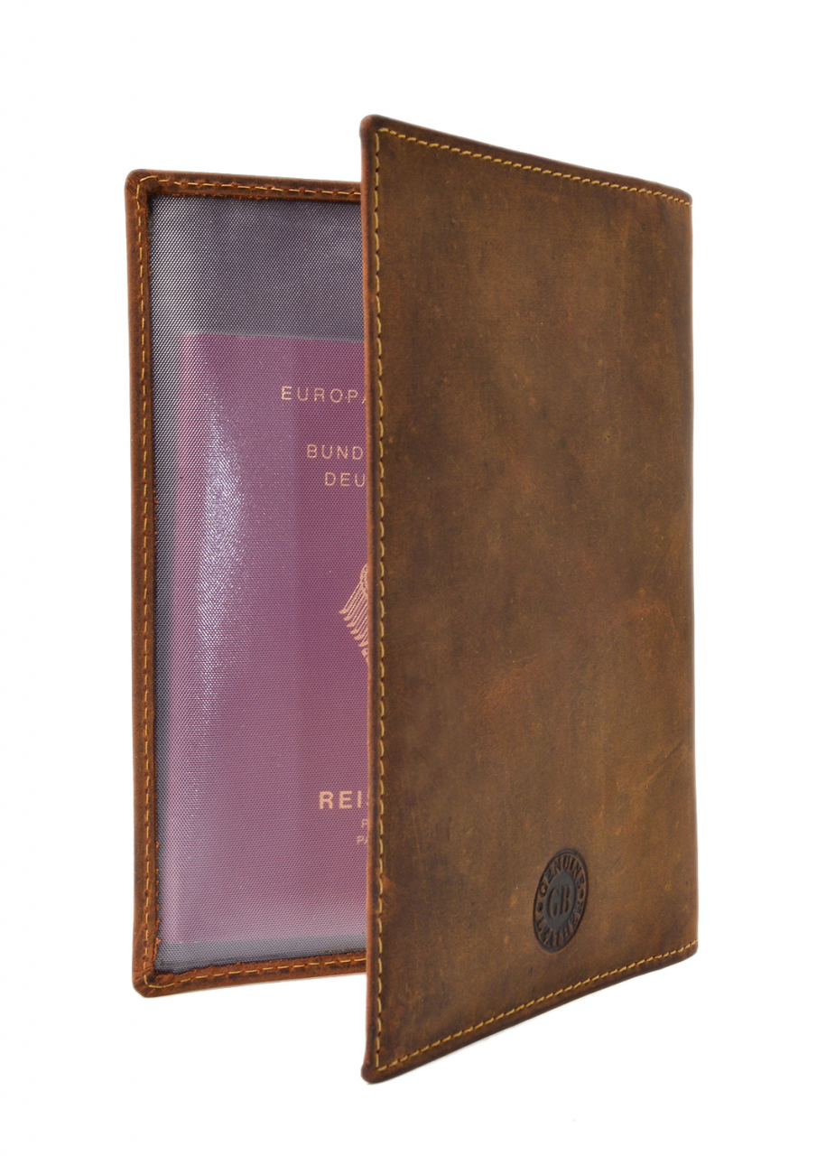 Vintage Ausweismappe brown Leder