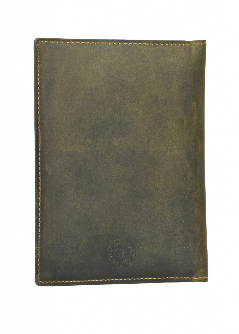 Vintage Ausweismappe oliv Leder