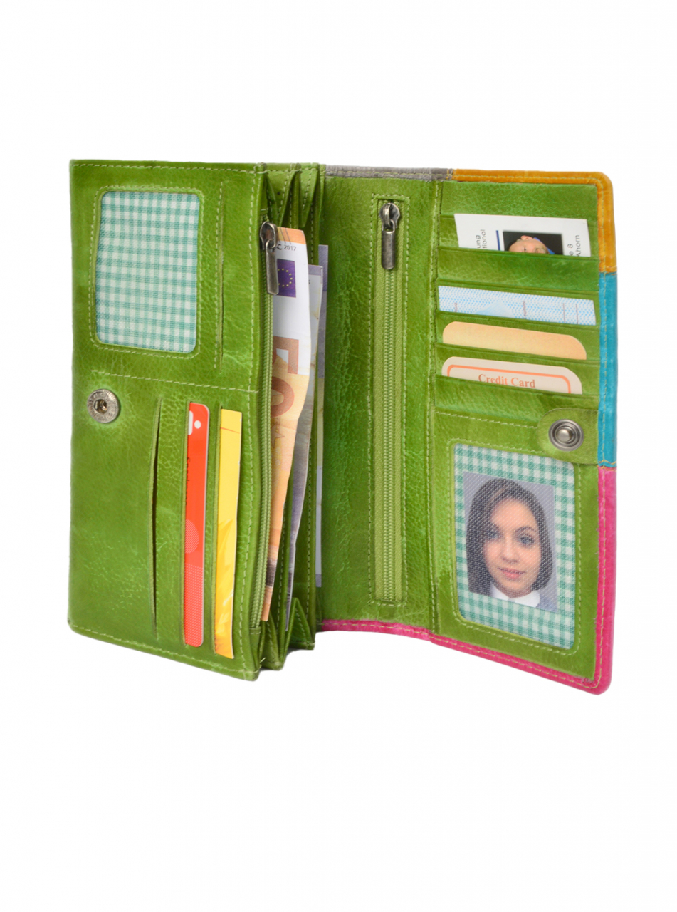 Candy-Shop Cuvert Damenbörse Forest/Multi Leder