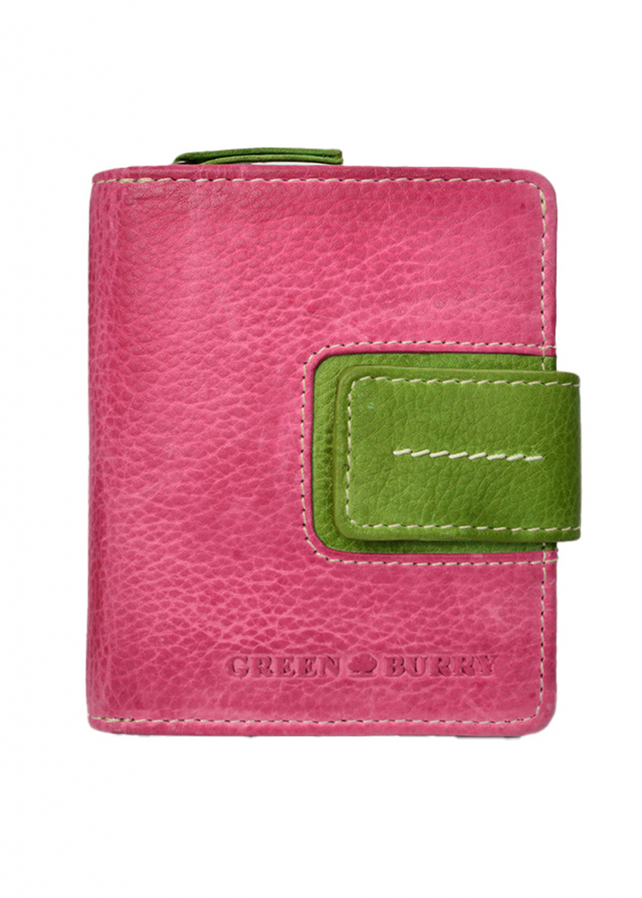 Candy-Shop RV-Damenbörse Fuchsia/Forest Leder