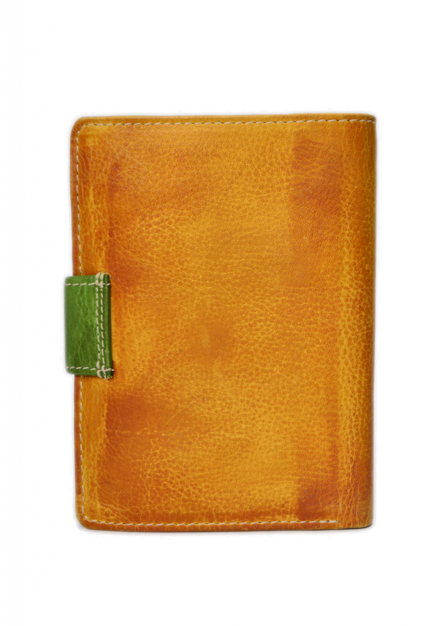 Candy-Shop Riegel Kombibörse Yellow/Forest Leder