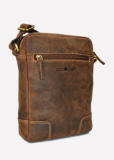 Vintage-Leder Herrentasche klein braun
