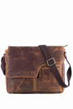 Vintage A4 Umhängetasche brown Leder