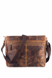 Vintage A4 Umhängetasche brown Leder
