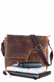 Vintage A4 Umhängetasche brown Leder