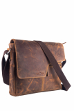 Vintage A4 Umhängetasche brown Leder