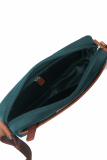 Nylon/Naturleder Crossover Bag Madeleine grün
