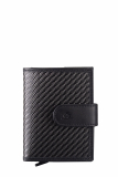 Carbon/ Nappa RFID card slider XL coin black