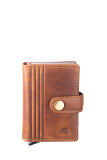 Vintage original RFID card slider coin cognac