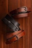 GB-Buff Full Grain Belt black 95cm