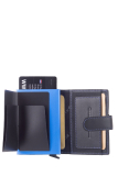 Royal Nappa RFID card slider zip blue