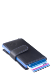 Royal Nappa RFID card slider zip blue