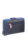 Royal Nappa RFID card slider zip blue