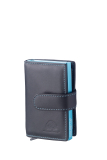 Royal Nappa RFID card slider zip turquoise