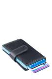 Royal Nappa RFID card slider zip turquoise