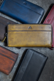 Destressed RV-Damenbörse RFID dirty yellow