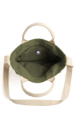 GB- Shoulder Bag Canvas gunmetal (olive)