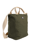 GB- Shoulder Bag Canvas gunmetal (olive)