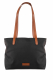 Nylon/Naturleder Shopper Diana schwarz