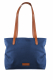 Nylon/Naturleder Shopper Diana azurblau