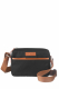 Nylon/Naturleder Crossover Bag Madeleine schwarz