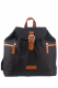 Nylon/Naturleder Rucksack Heidi schwarz