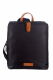 Nylon/Naturleder City Rucksack Eva schwarz