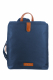 Nylon/Naturleder City Rucksack Eva blau