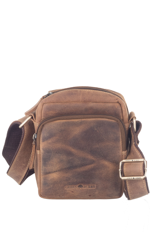 Vintage-Leder Umhängetasche TRAVEL I, braun