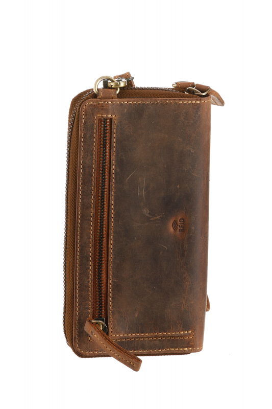 Vintage Mobil/Börse/Bag RFID Leder, brown