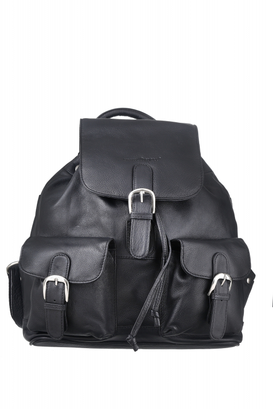 Vintage Rucksack medium Leder schwarz - Nur hier erhältlich!