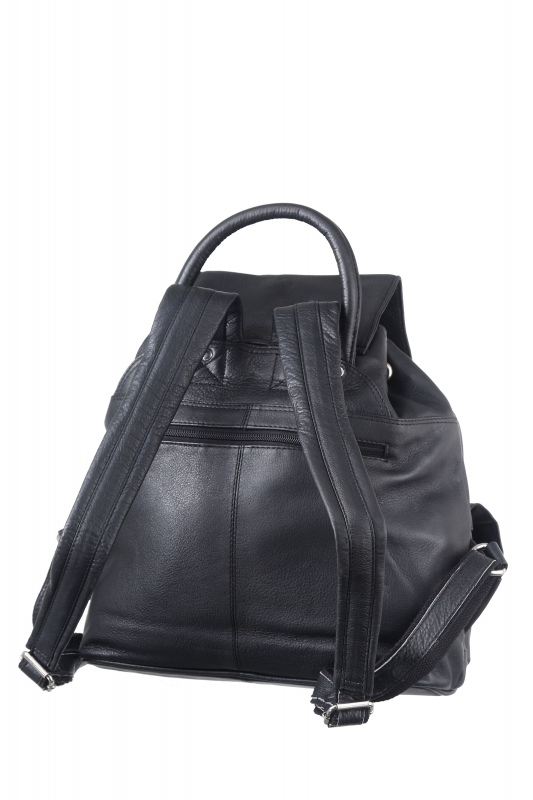 Vintage Rucksack medium Leder schwarz - Nur hier erhältlich!