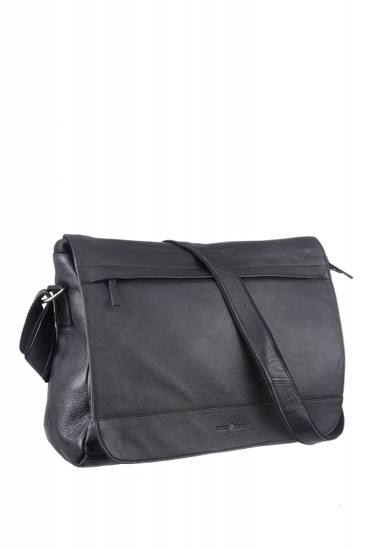 Vintage XXL Umhängetasche Leder schwarz. Exclusiv nur hier erhältlich!