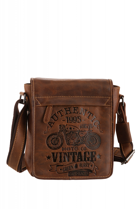 Cafe- Racer Flapzip Umhänger Leder