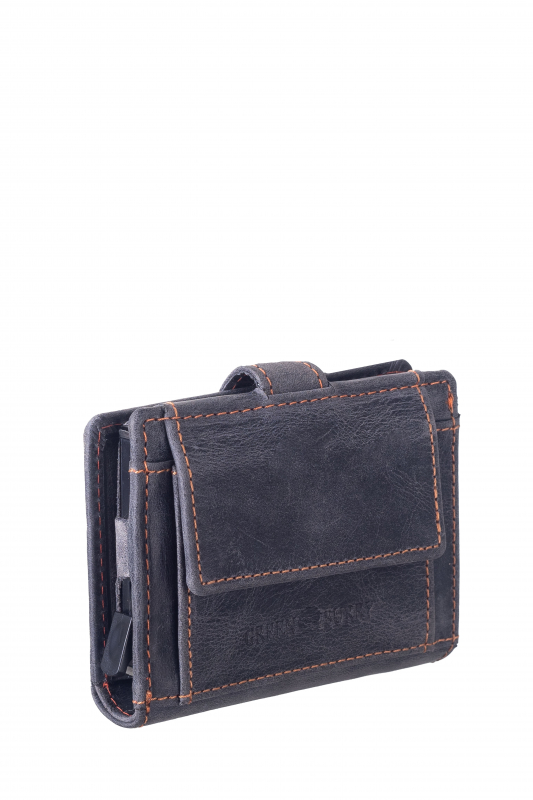 Vintage original RFID card slider coin steelblue/orange