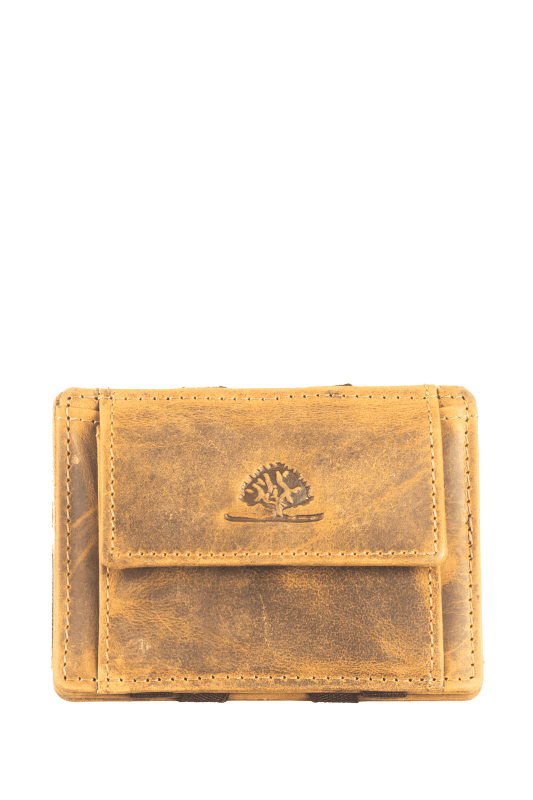 Vintage magic wallet coinpocket RFID sahara tan