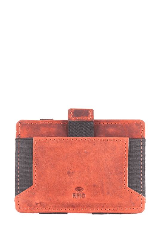 Vintage magic wallet coinpocket RFID red