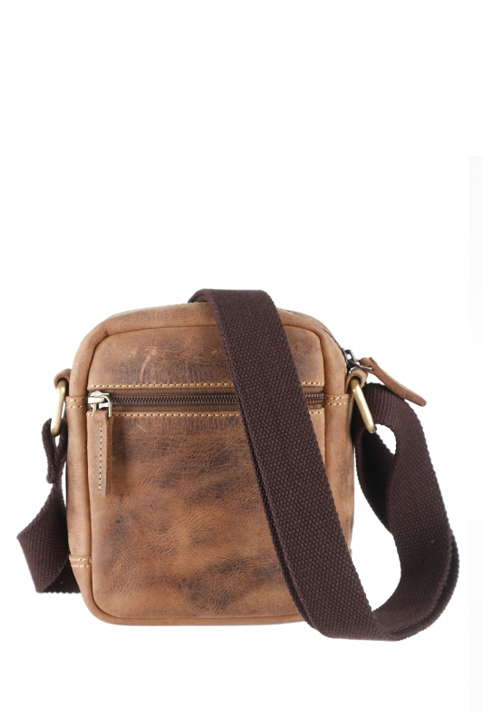 Vintage Travel-3 Umhänger klein Leder