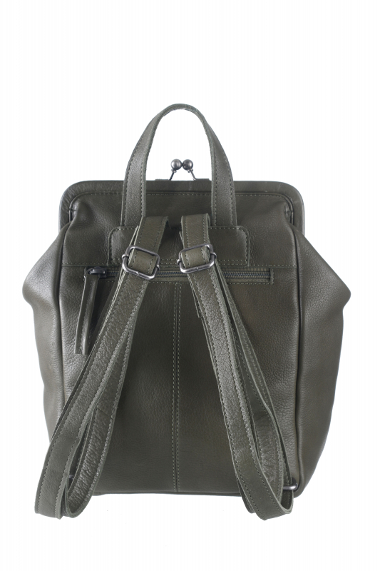 Vintage washed city- backpack olive