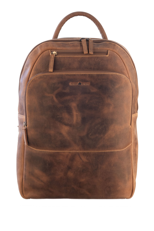 Vintage Business Backpack Zip around Leder