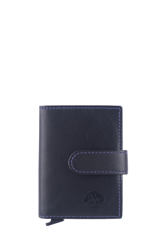 Royal Nappa RFID card slider zip blue