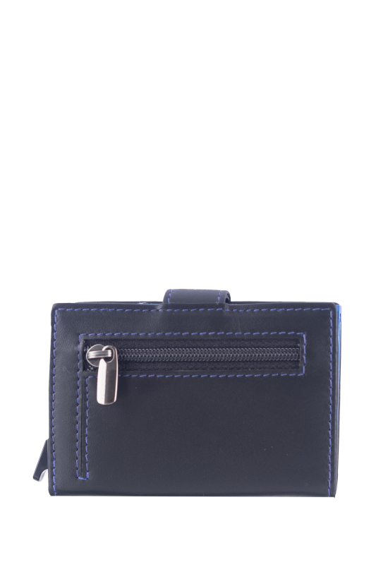 Royal Nappa RFID card slider zip blue