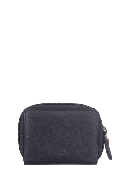 DUETT  RV- Minibörse black/tan RFID