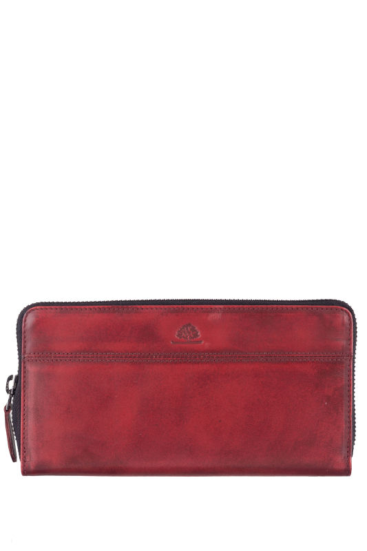 Destressed RV-Damenbörse RFID deep red