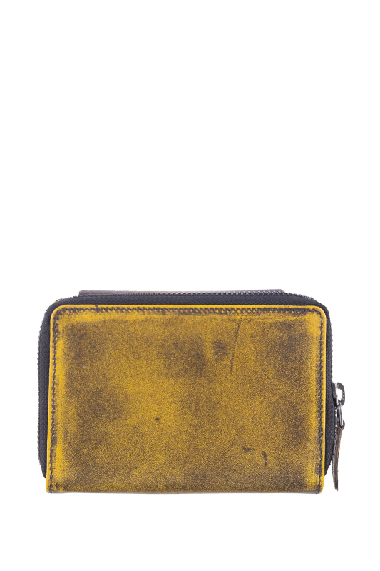 Destressed RV-Damenbörse RFID dirty yellow