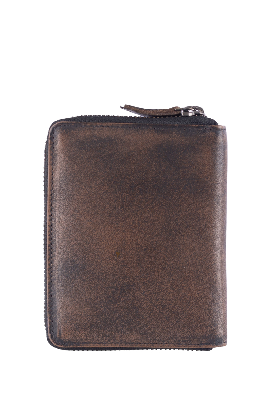 Destressed RV-Damenbörse RFID teak brown