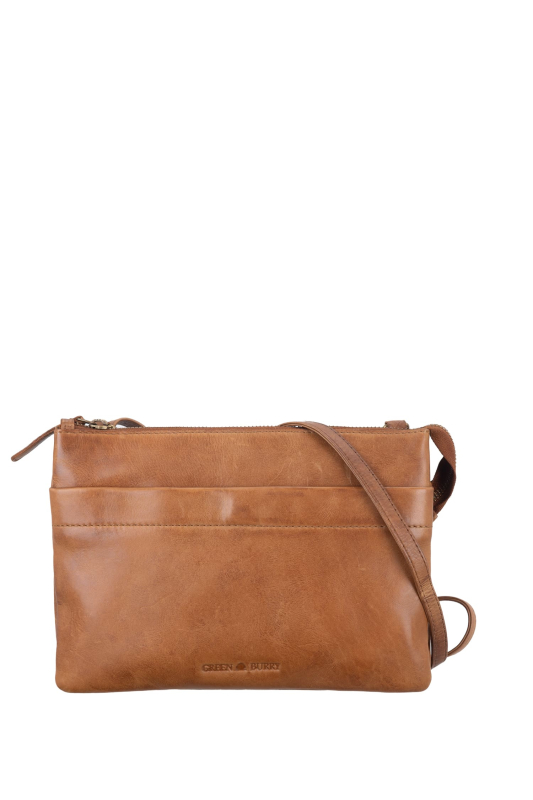 Colombiana RV Shoulderbag 3 zip medium nougat