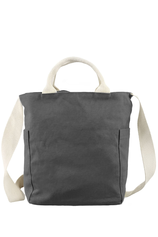 GB- Shoulder Bag Canvas graphite